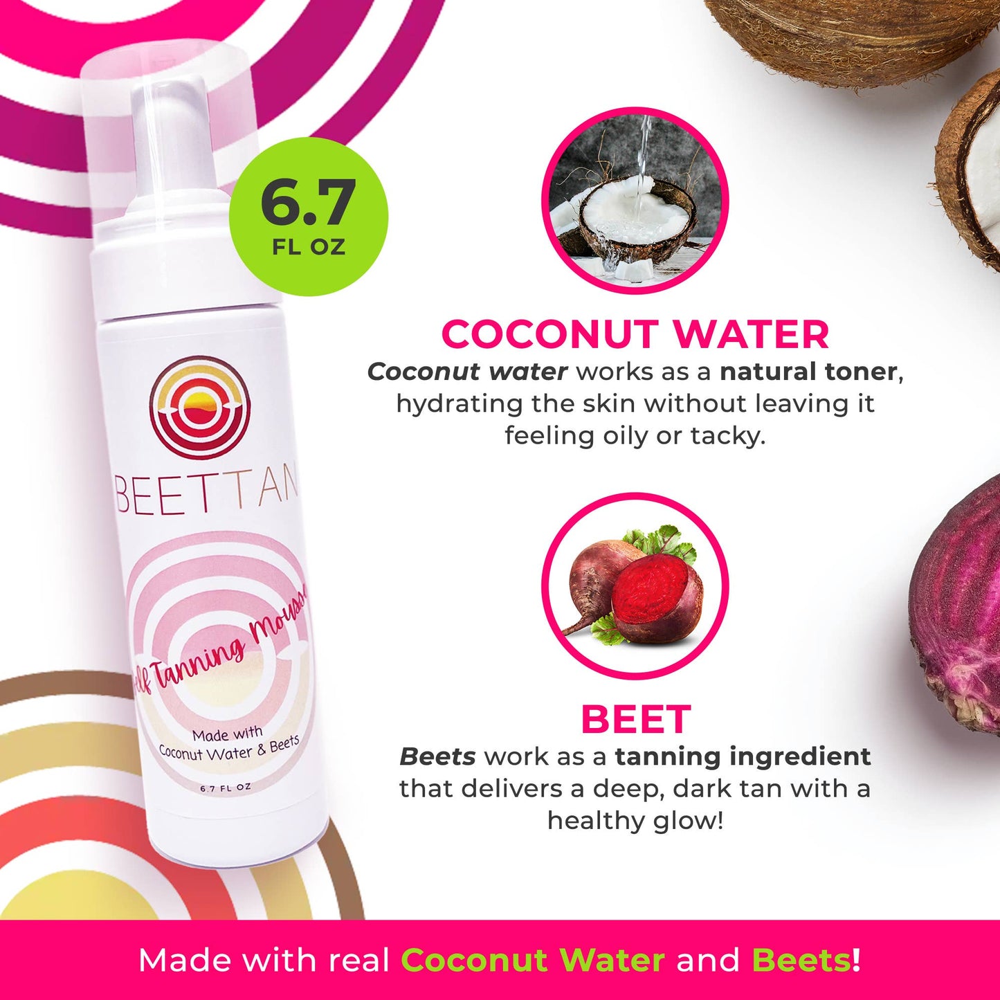 BEETTAN Self Tanning Mousse (Medium-Dark) Beettan LLC