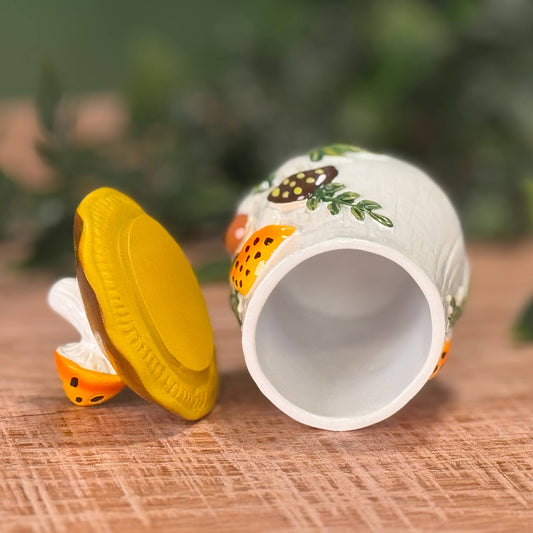 Merry Mushrooms-Inspired 70s Hand-Painted Trinket Box