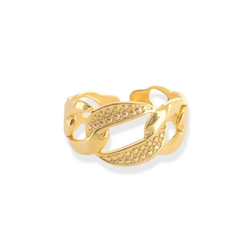 Textured Flat Curb Chain Ring