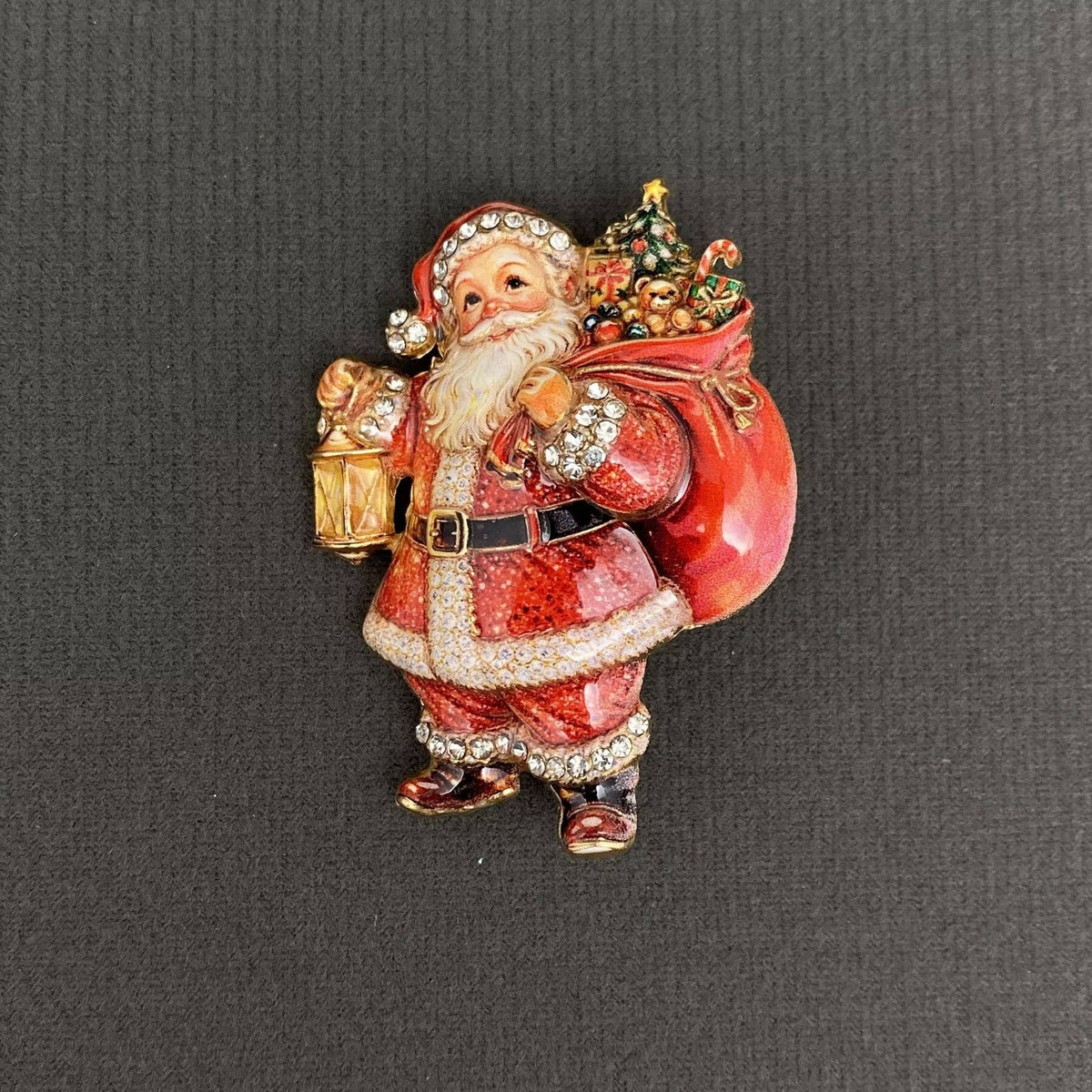 Santa Claus Christmas Brooch