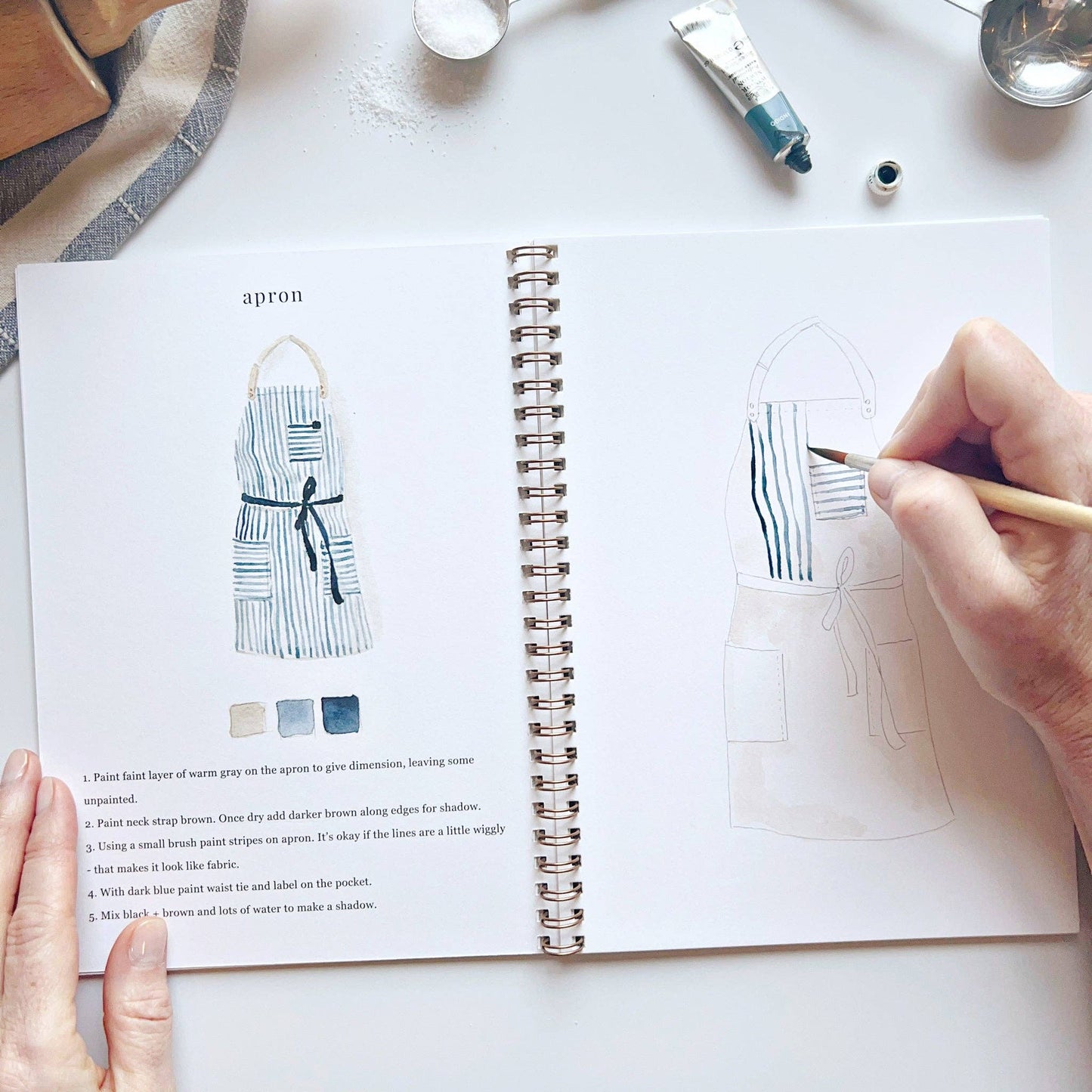 Baking watercolor workbook emily lex studio