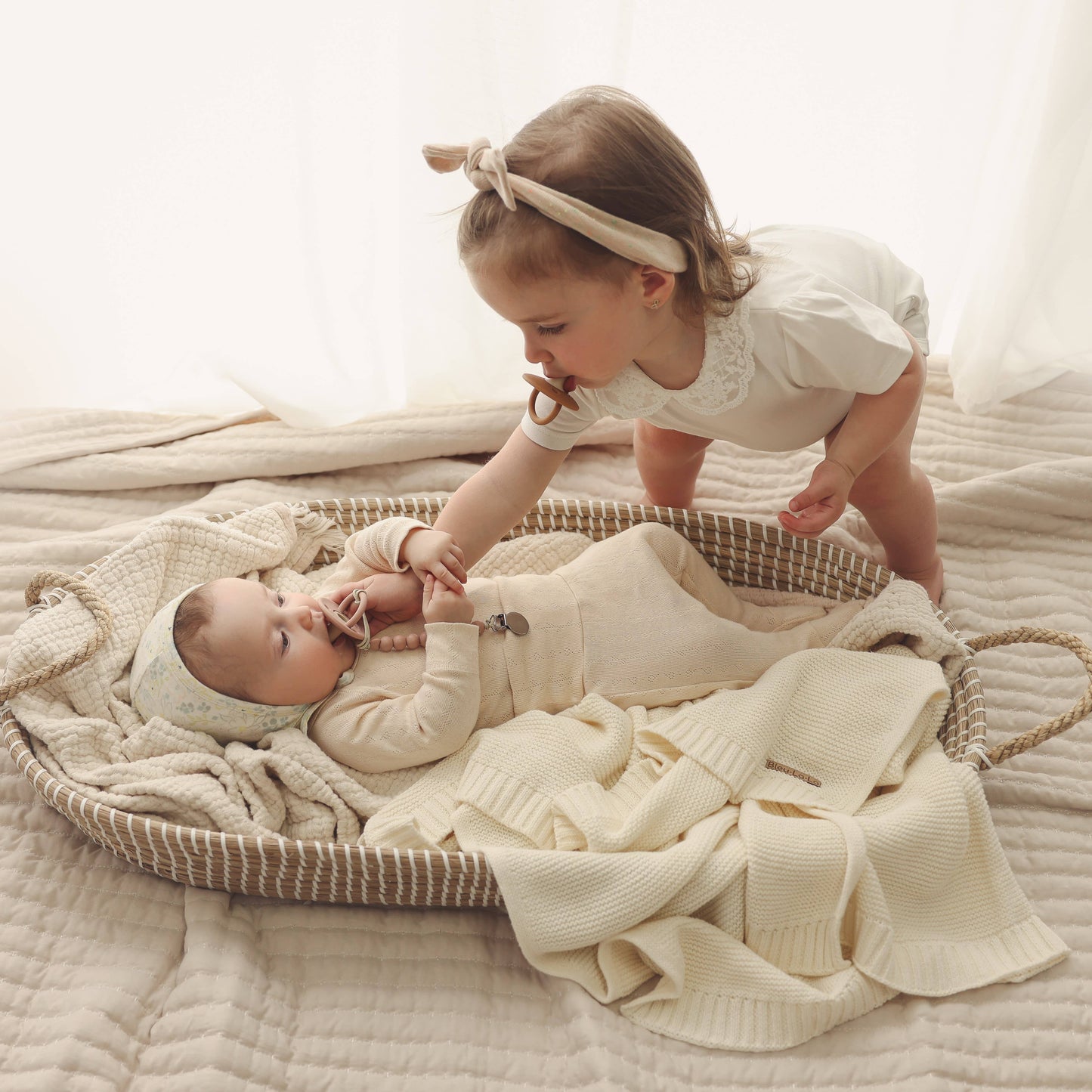 100% Organic Luxury Cotton Swaddle Receiving Baby Blanket Bleu La La