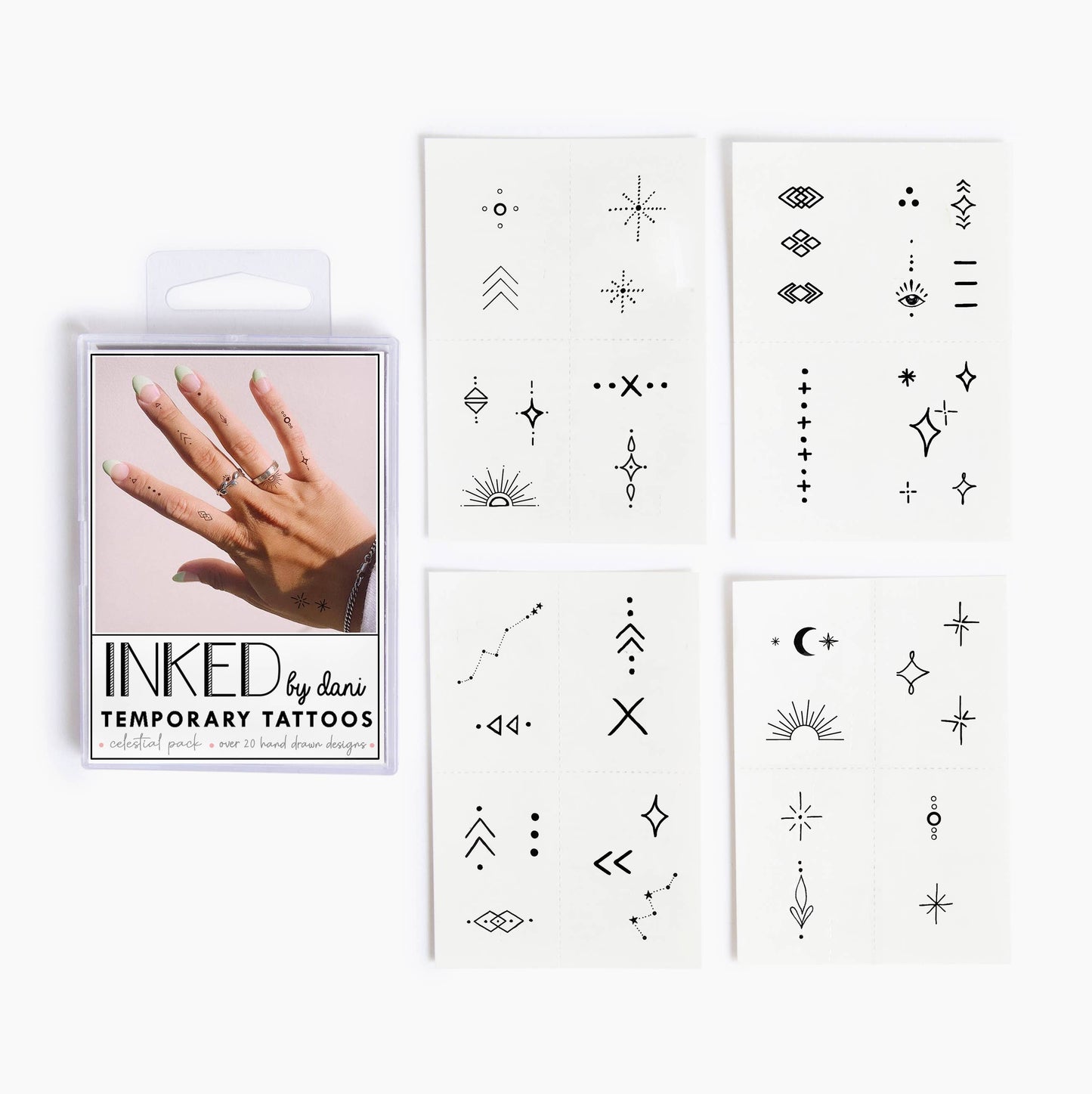 Celestial Temporary Tattoo Pack INKED by Dani