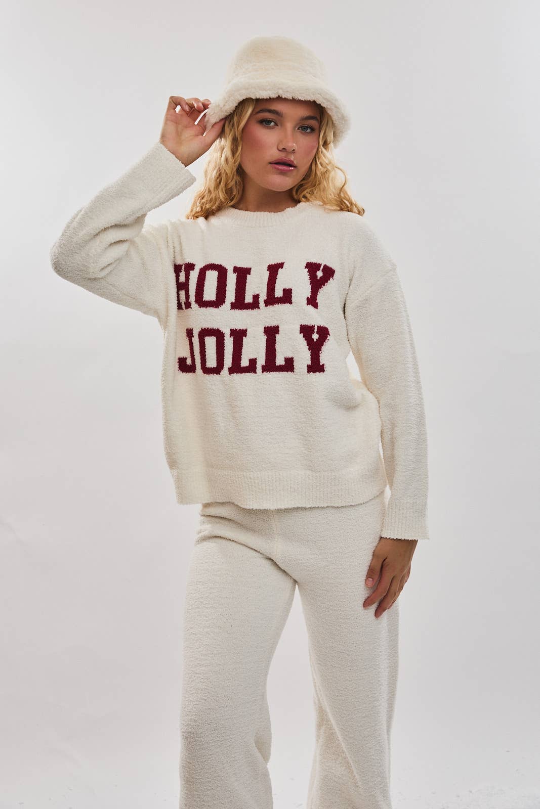 LONG SLEEVE SWEATER TOP AND SWEATER PANTS