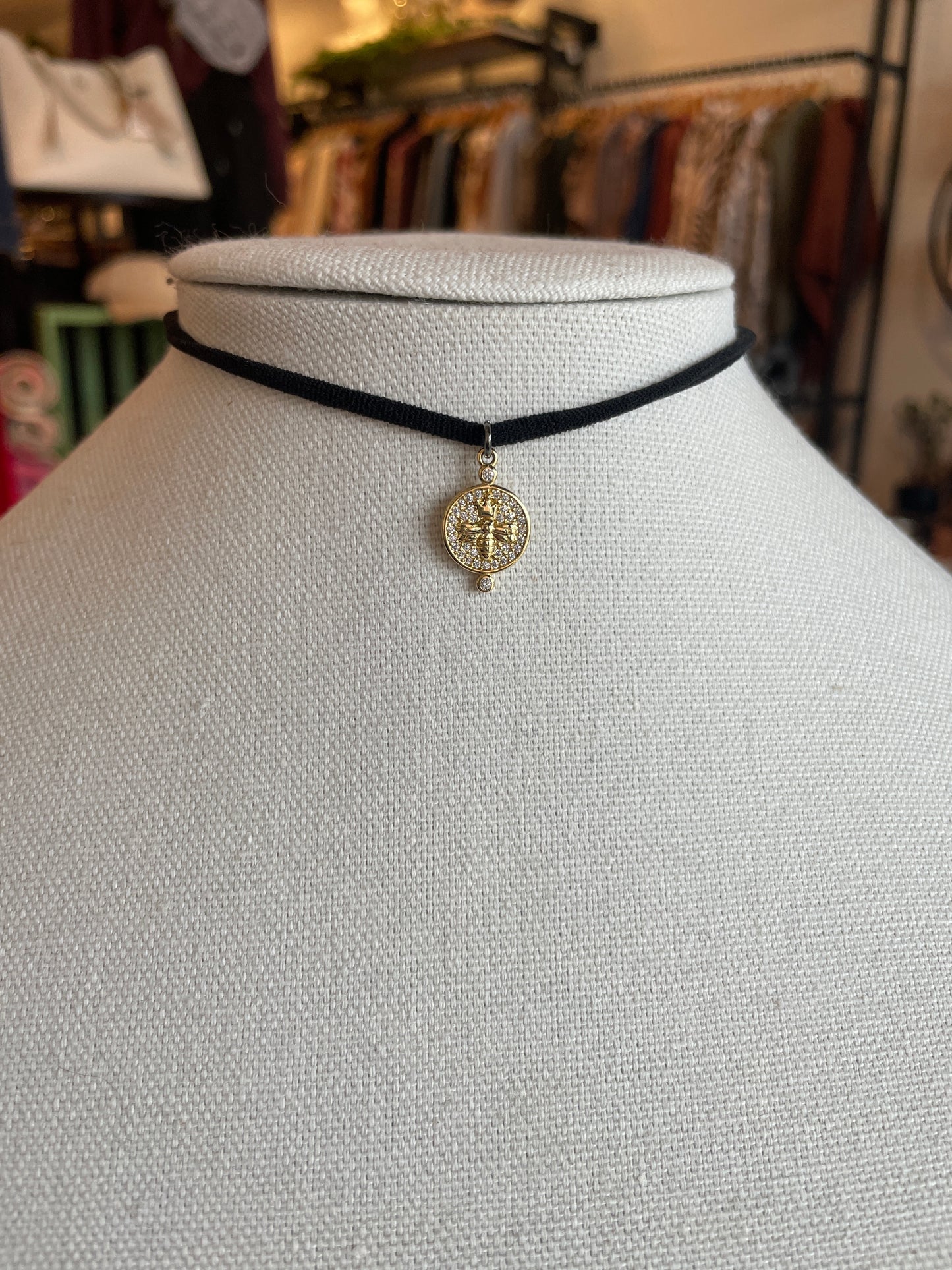 Queen Bee Pendant Stretchy Choker VB&CO