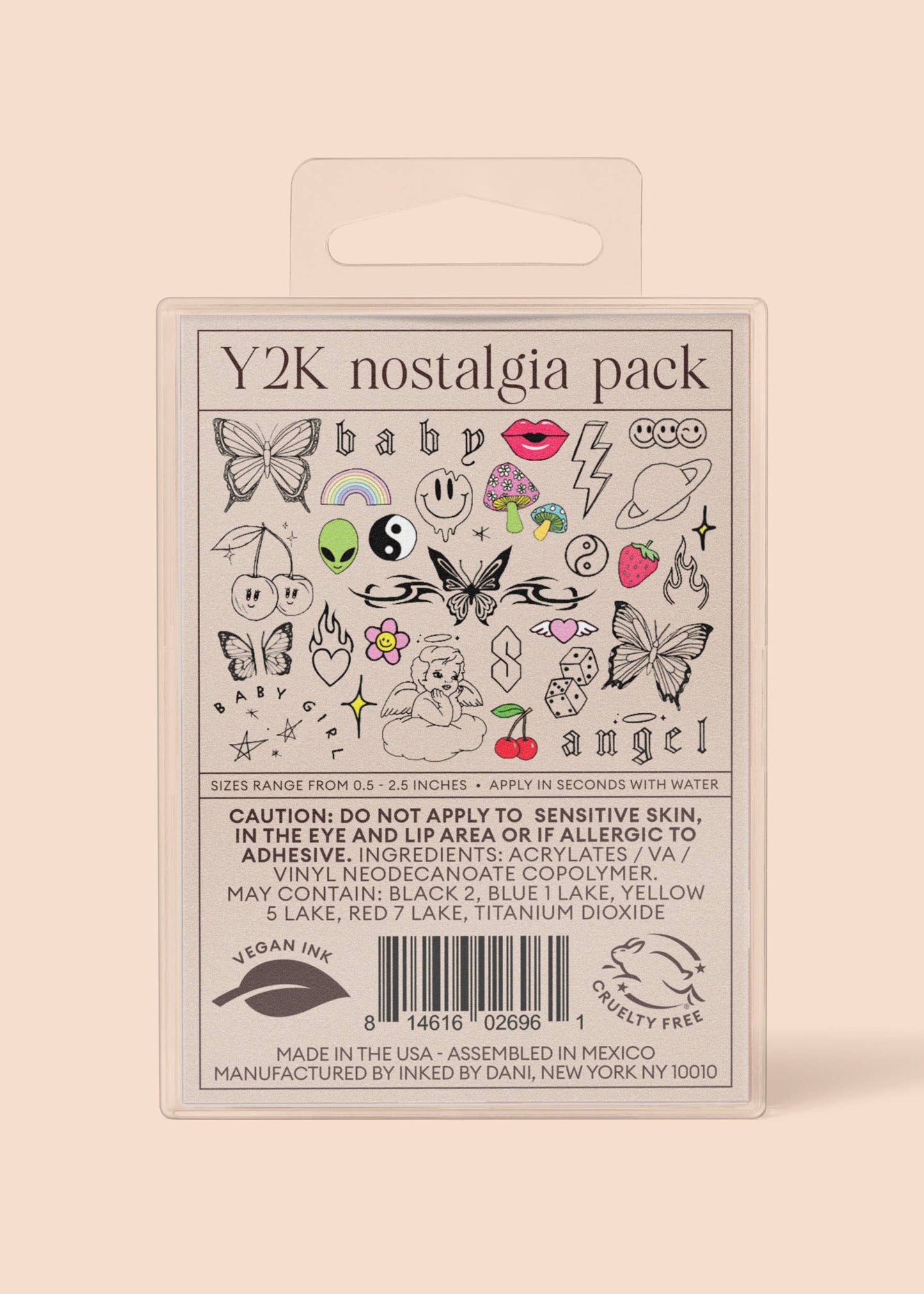 Y2K Nostalgia Temporary Tattoo Pack INKED by Dani