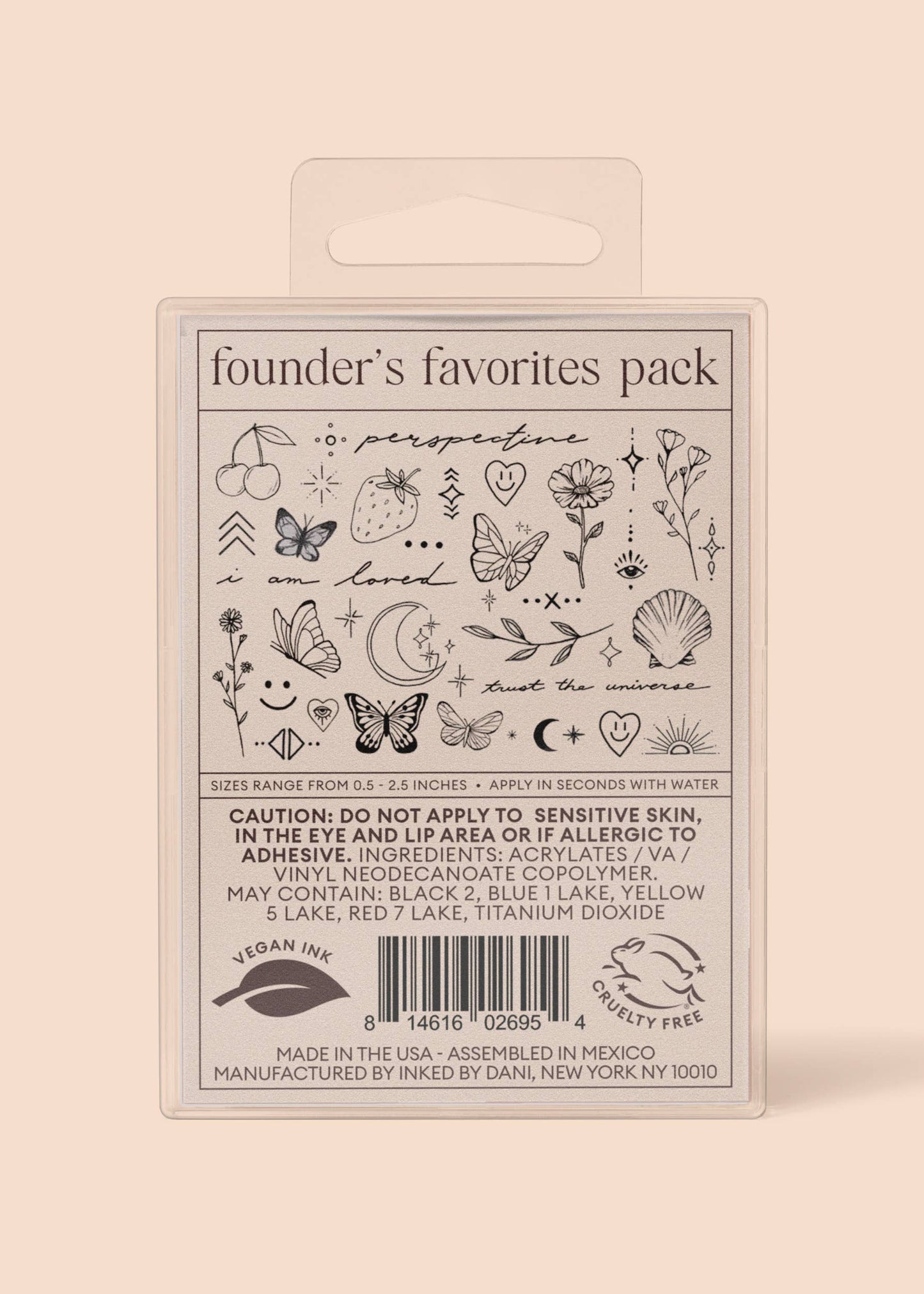 Founders Favorites Temporary Tattoo Pack INKED by Dani