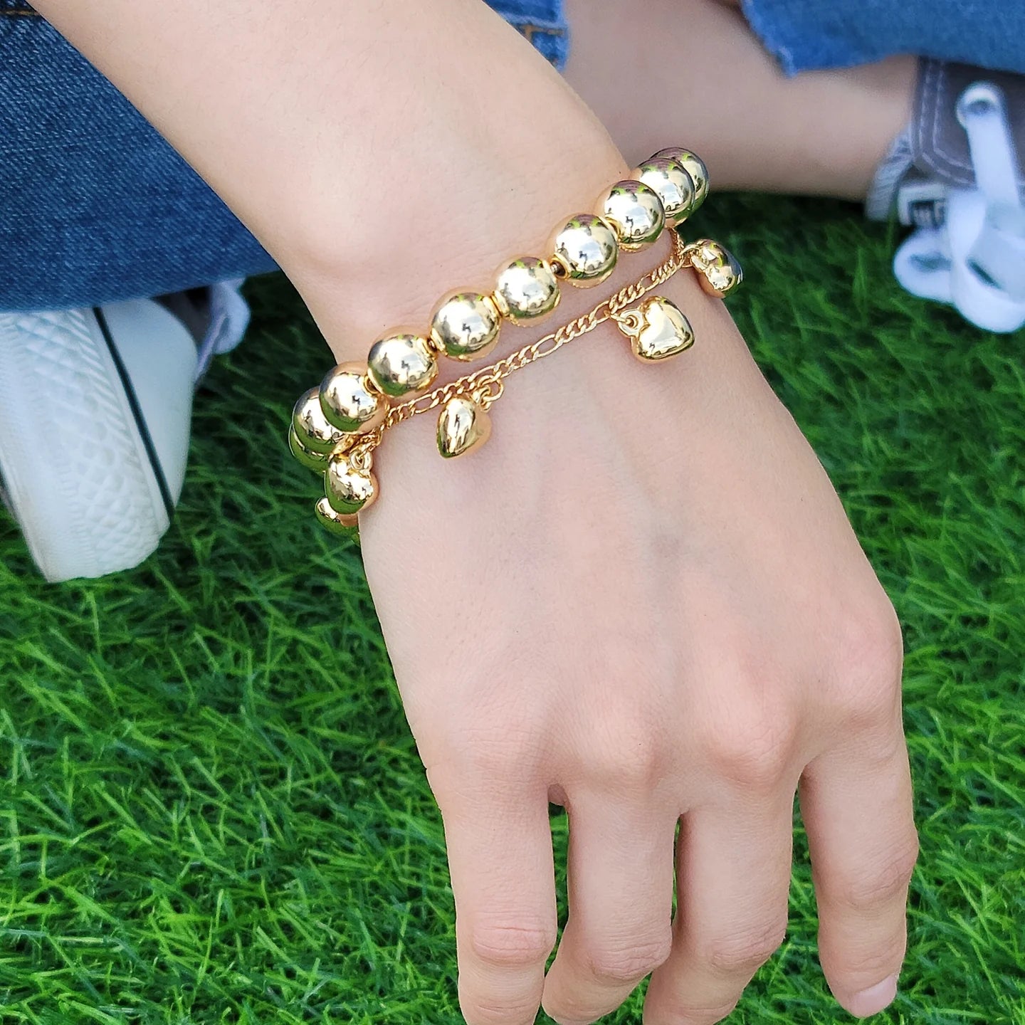 Puffy Heart Charm Bracelet OMG Blings