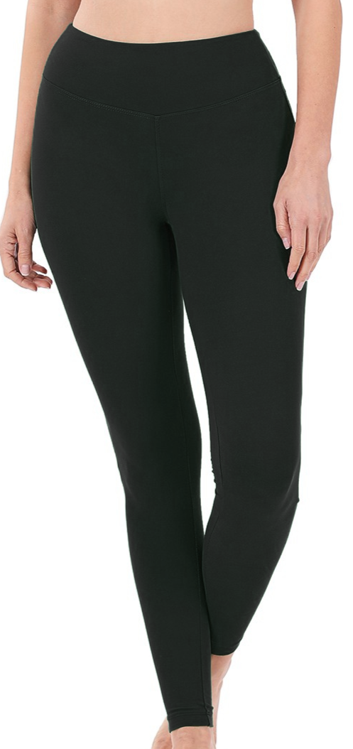 Premium Microfiber Wide Waistband Leggings Zenana