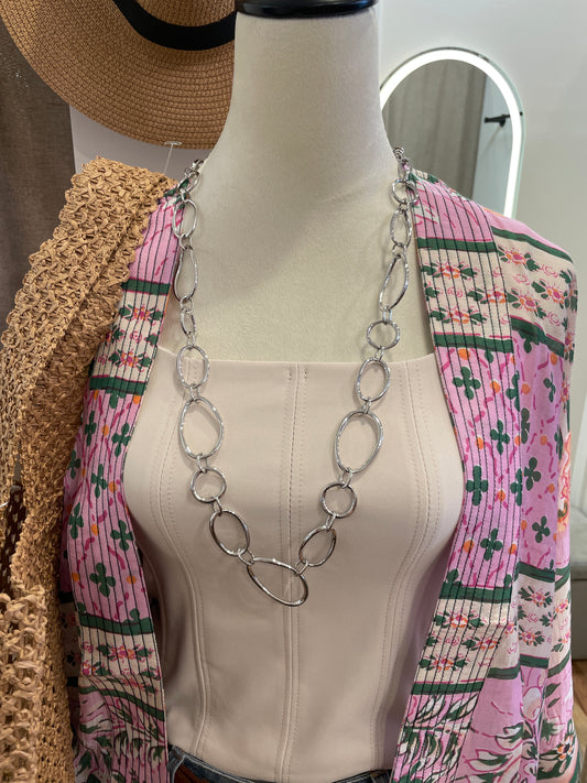 Long Organic Circle Necklace SOIREE LINE