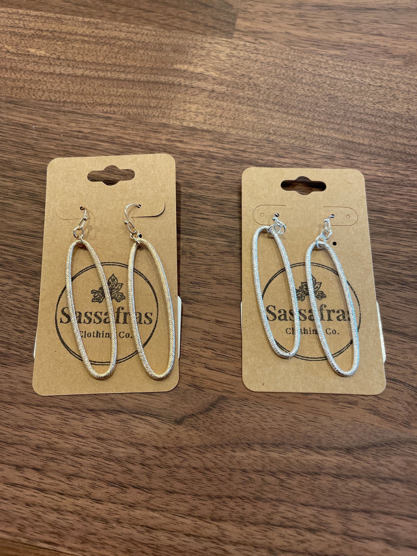 Textured Oval Dangle Earrings SOIREE LINE
