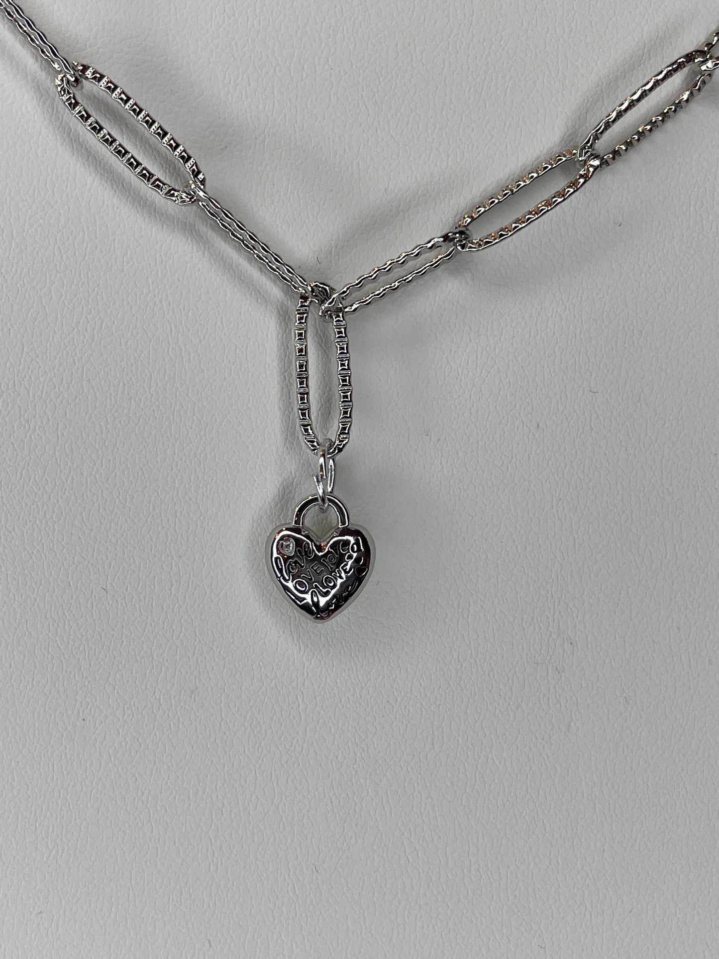 Medium Enamel Coated Puffer Heart Charm