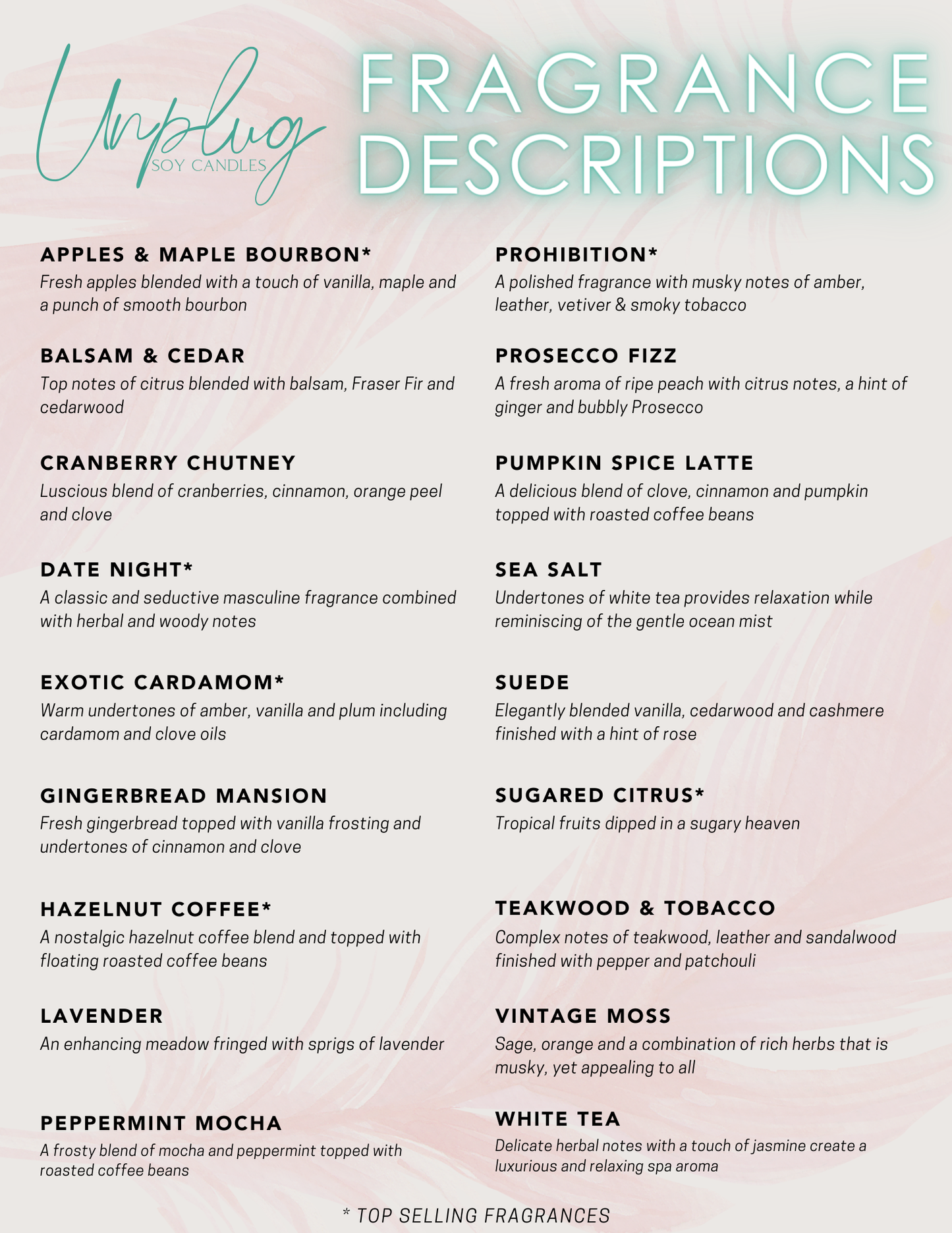 Soy Wax Melts 10 oz Unplug Soy Candles