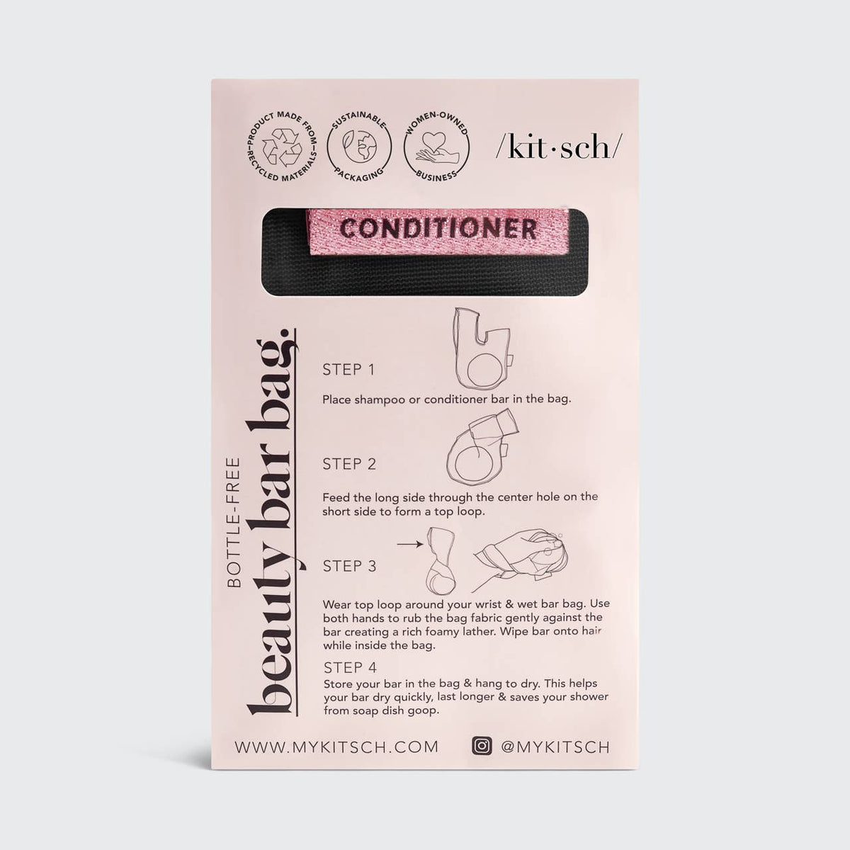 Conditioner Beauty Bar Bag - Black KITSCH