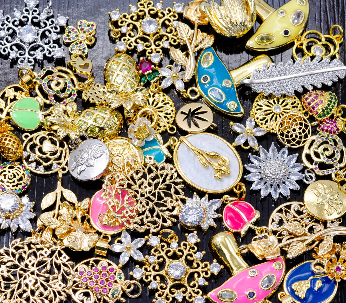 Random Bulk Gold Charm Assorted Mix Bar Charm Supply