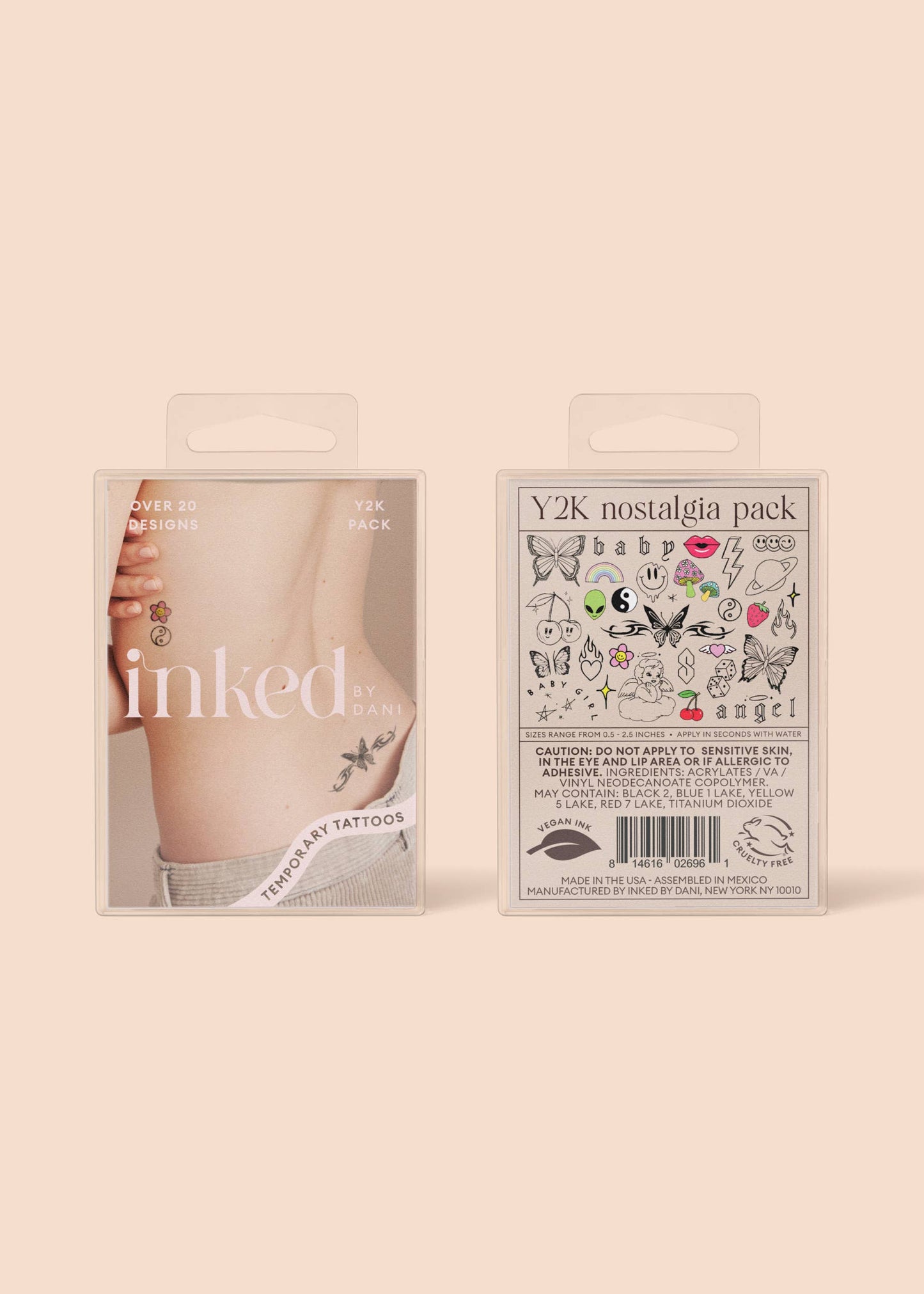 Y2K Nostalgia Temporary Tattoo Pack INKED by Dani