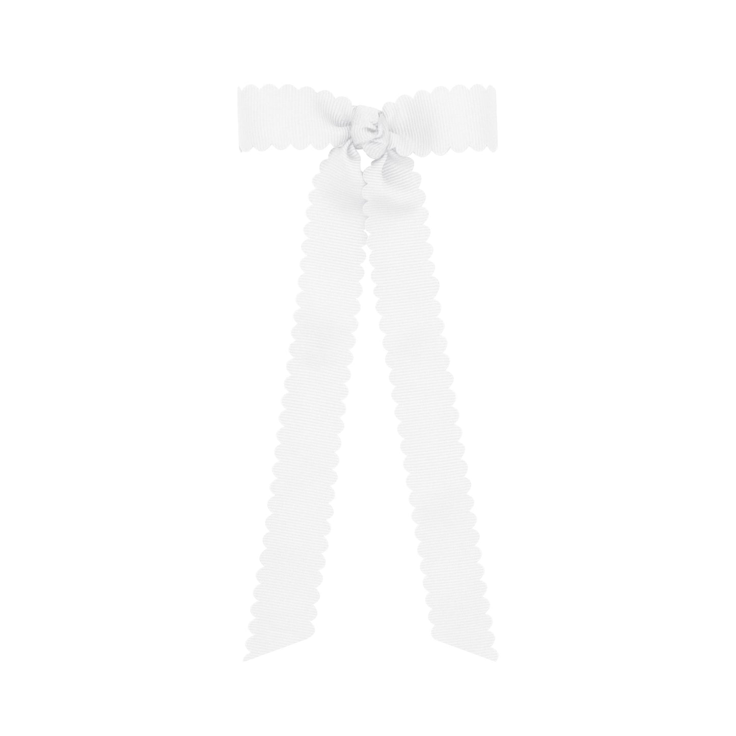 Mini Scallop Edge Bow with Streamer Tails WeeOnes