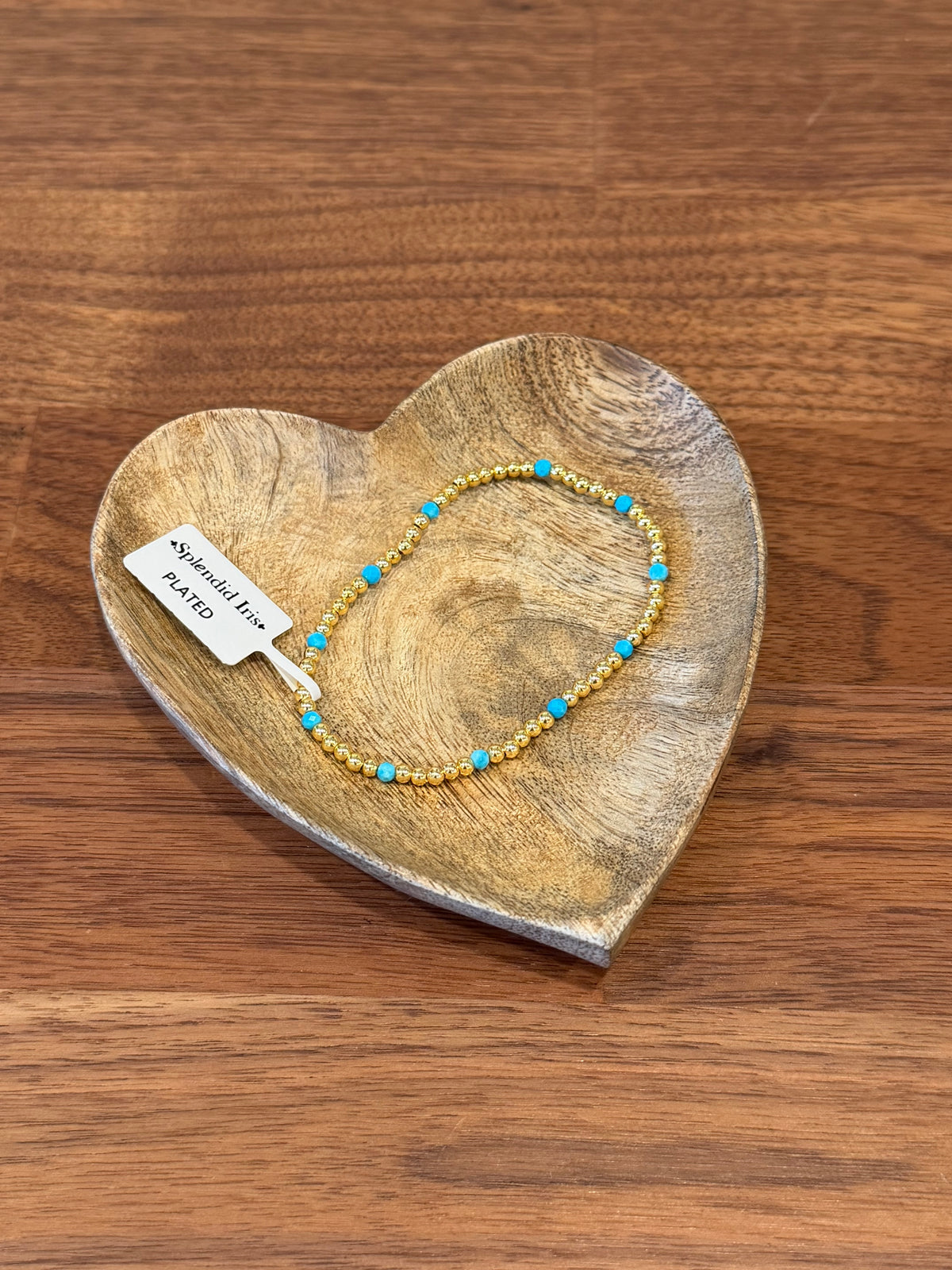 Turquoise Bead Stretch Bracelet