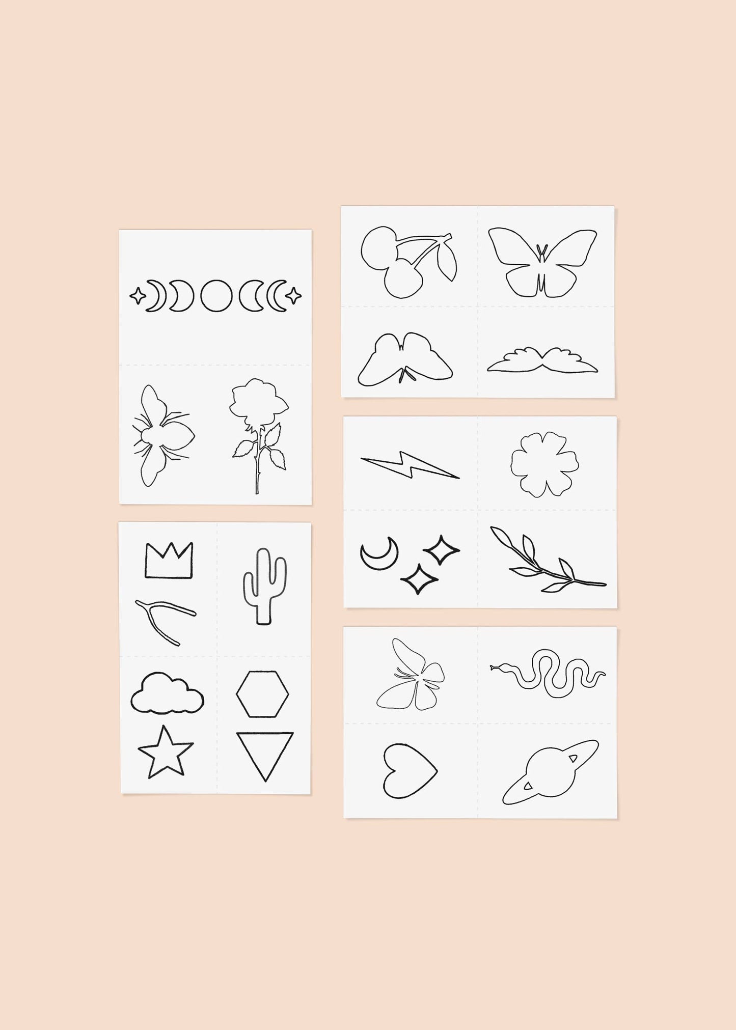 Outline Temporary Tattoo Pack INKED by Dani