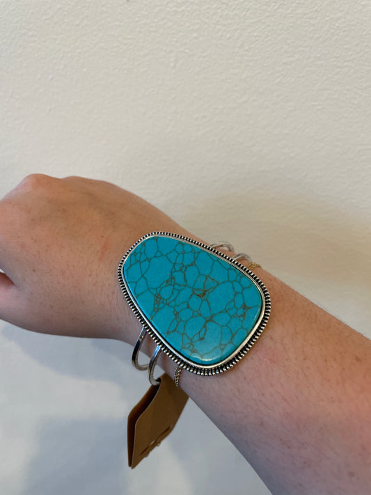 Turquoise Rectangle Cuff SOIREE LINE