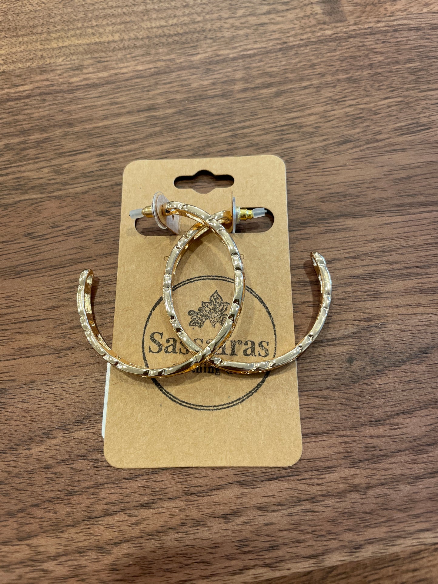 Chain Hoop Earrings Golden Stella