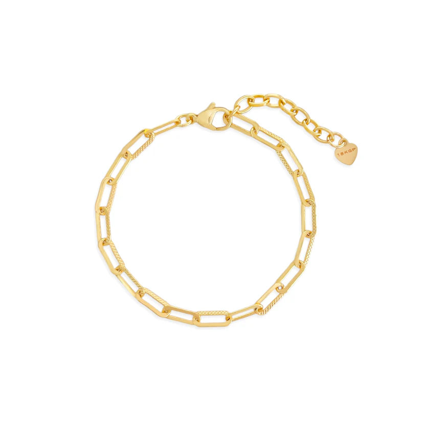 Textured Paperclip Chain Bracelet