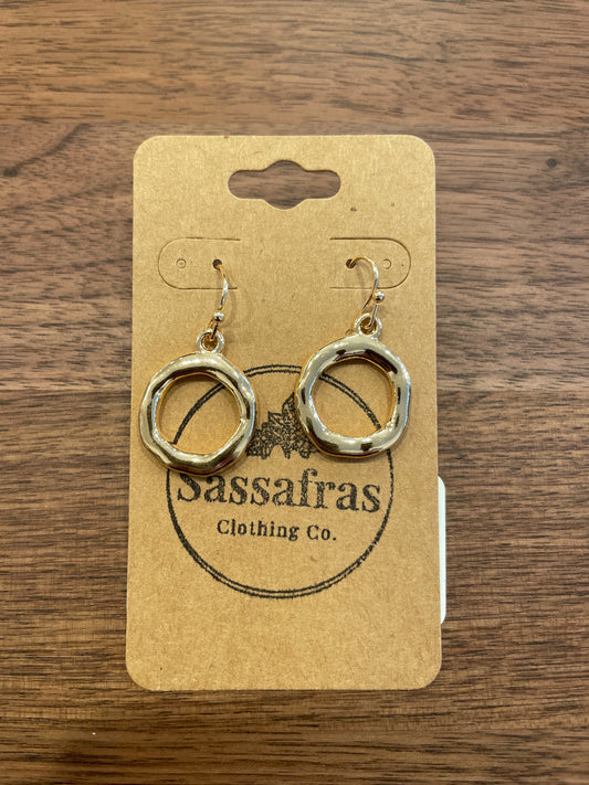 Organic Circle Dangle Earrings SOIREE LINE