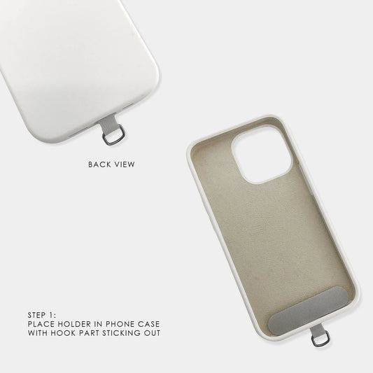 Vegan Leather and Pearl Phone Chain with Rose Charm OMG Blings