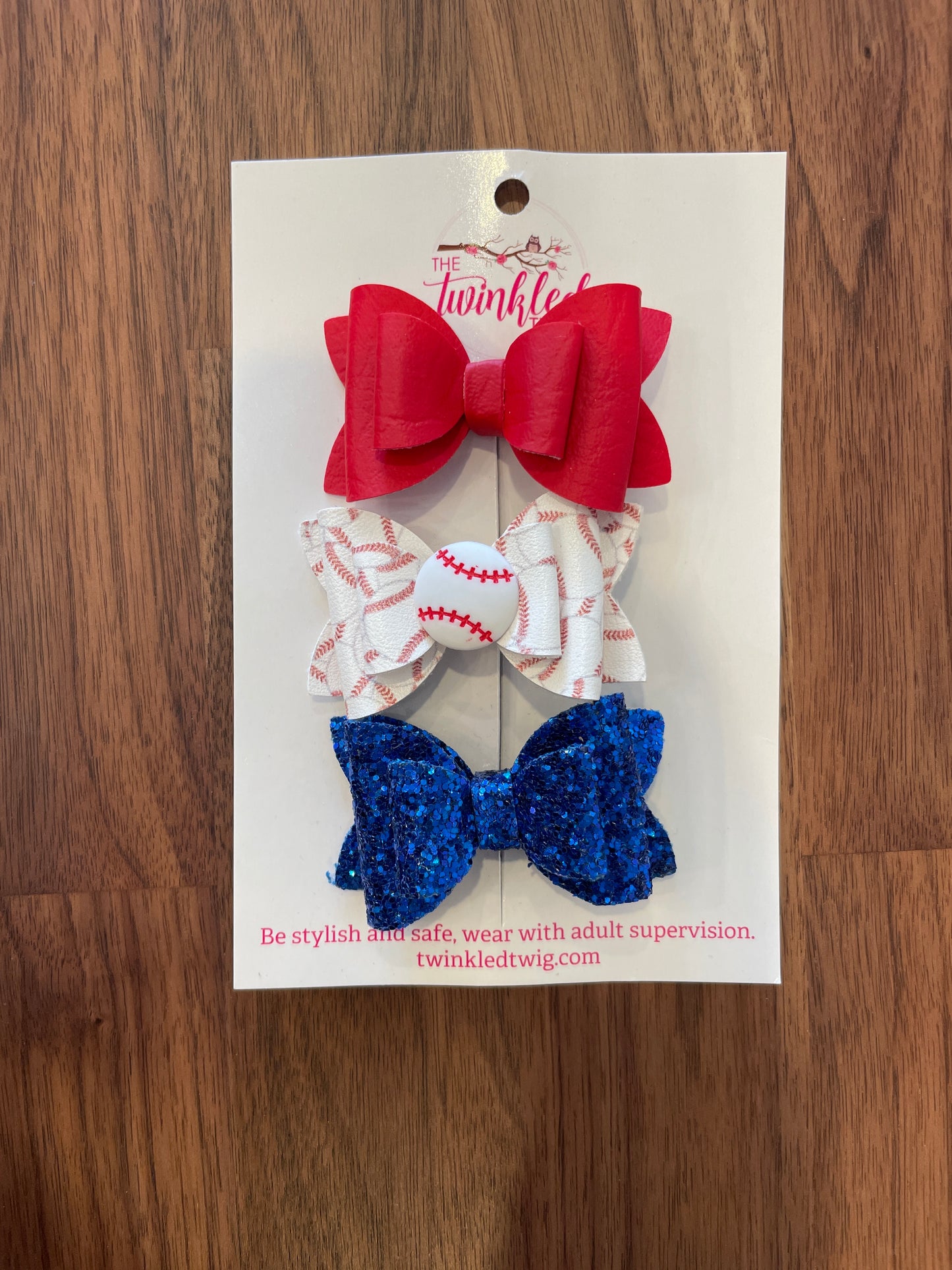 Baseball Bow Set The Twinkled Twig