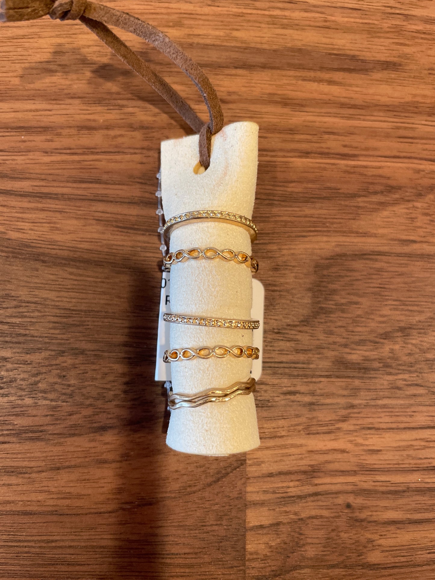 Textured Twisted Ring Set Golden Stella