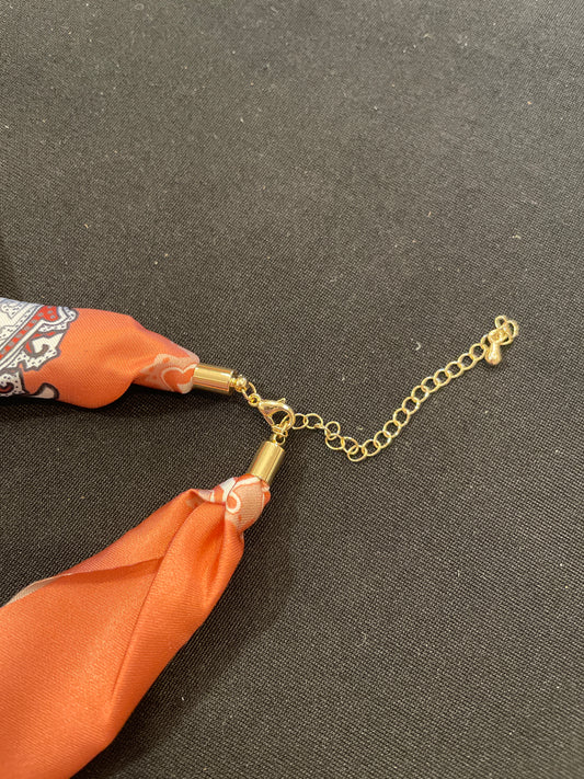 Sun & Multi Cross Charm Scarf Necklace