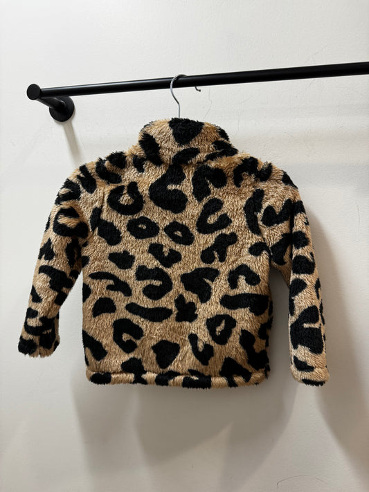 Fuzzy Cheetah Pullover Jacket