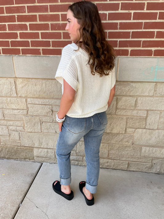 High-Rise Vintage Wash Boyfriend Jeans Judy Blue