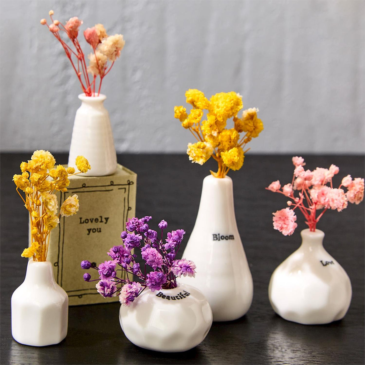 Lovely Matchbox Vase with Flowers