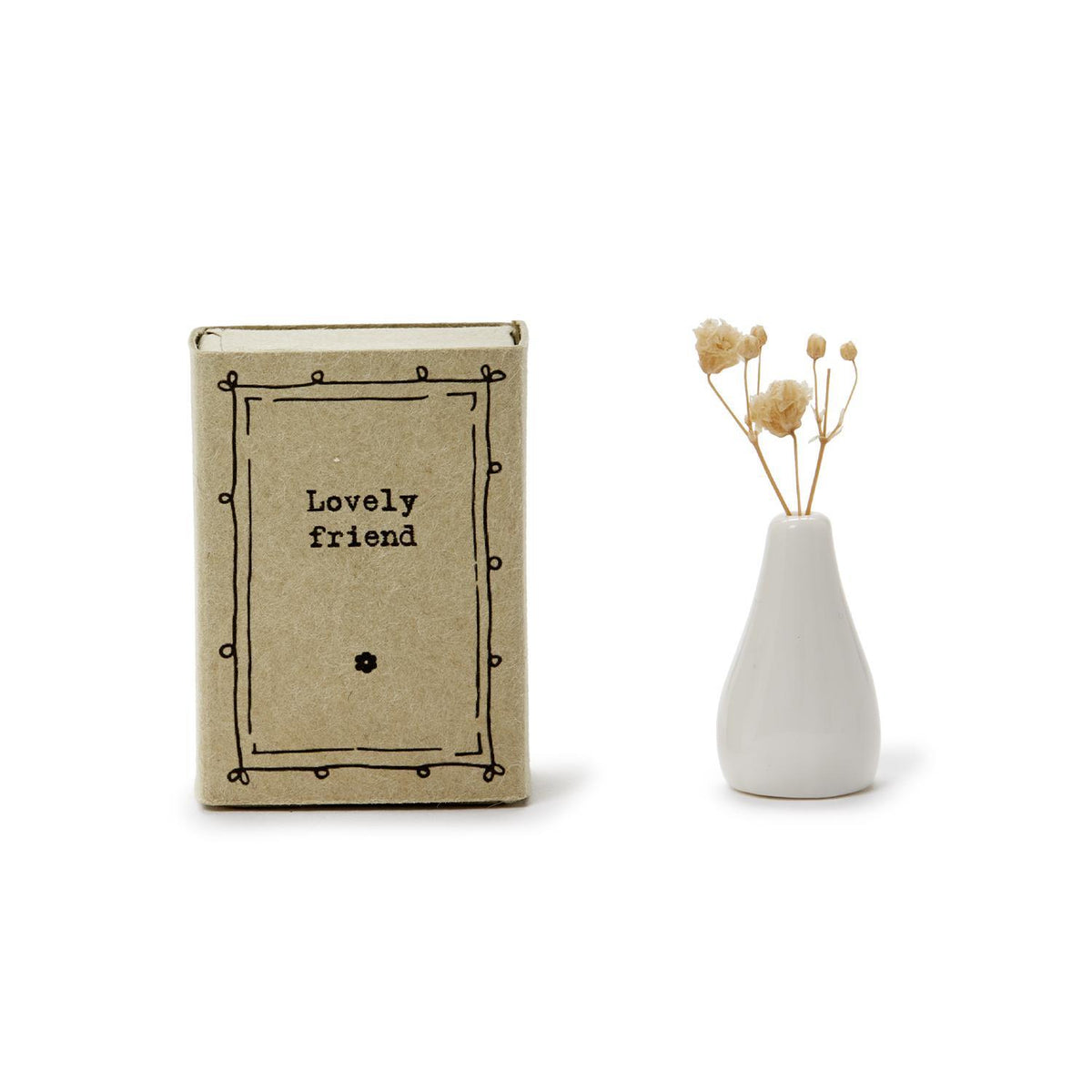 Lovely Matchbox Vase with Flowers
