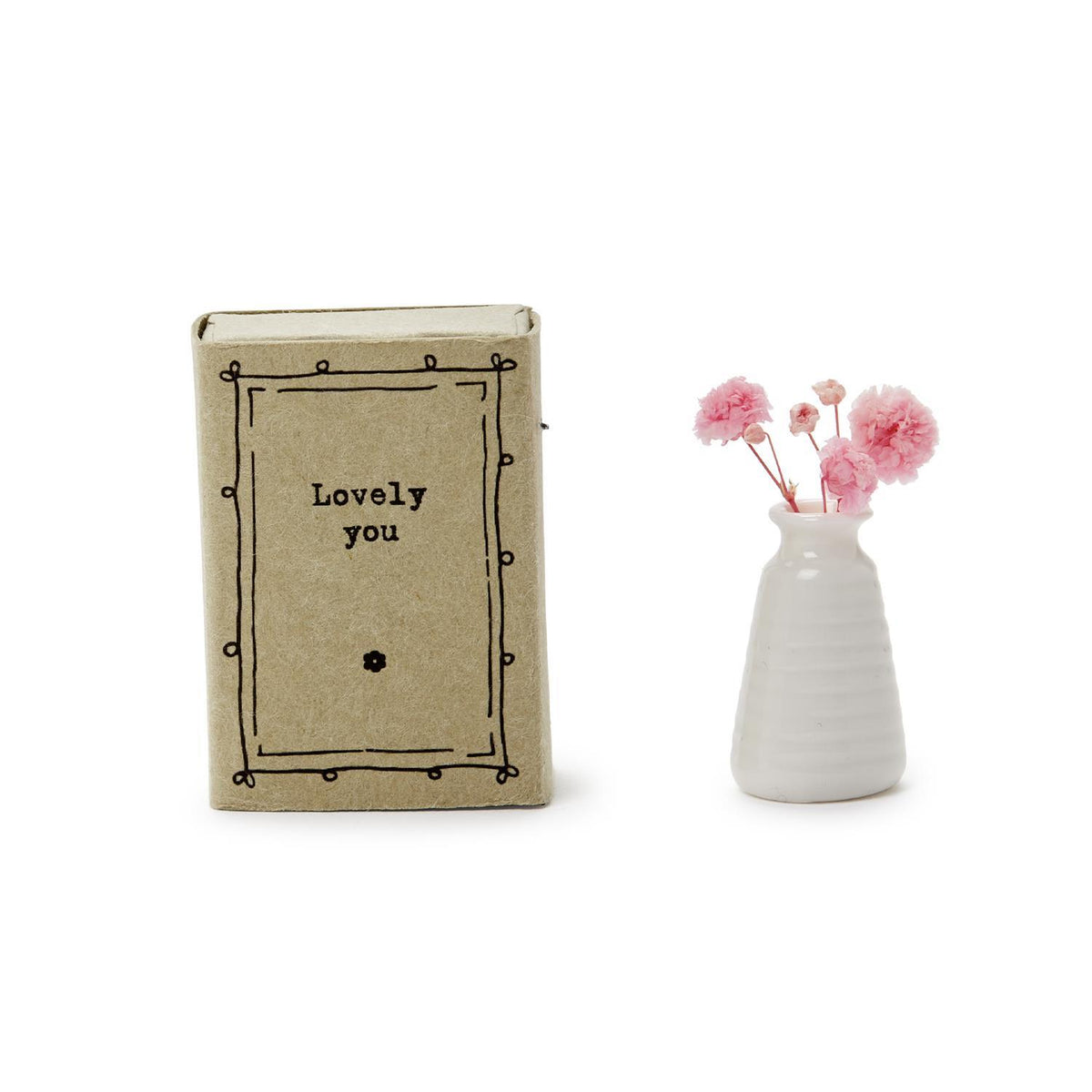 Lovely Matchbox Vase with Flowers