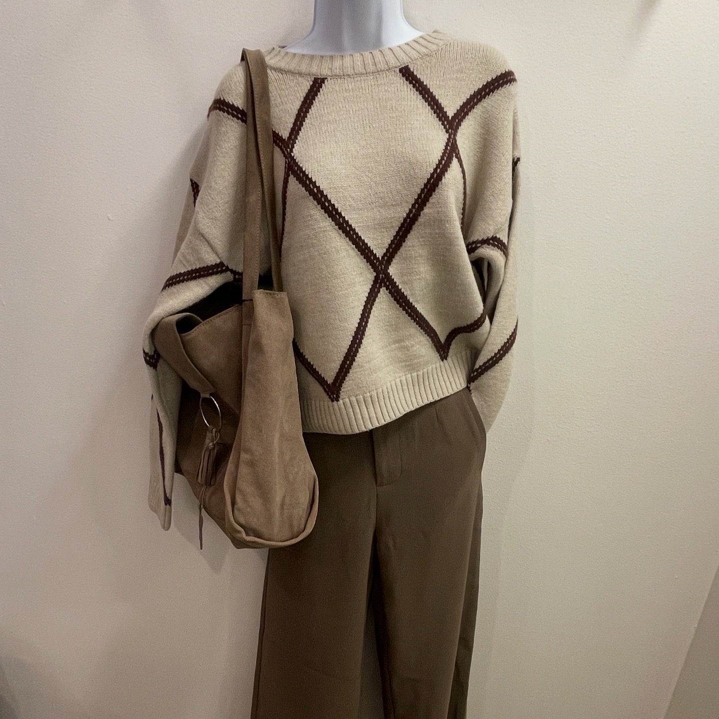 Diamond Patterned Sweater