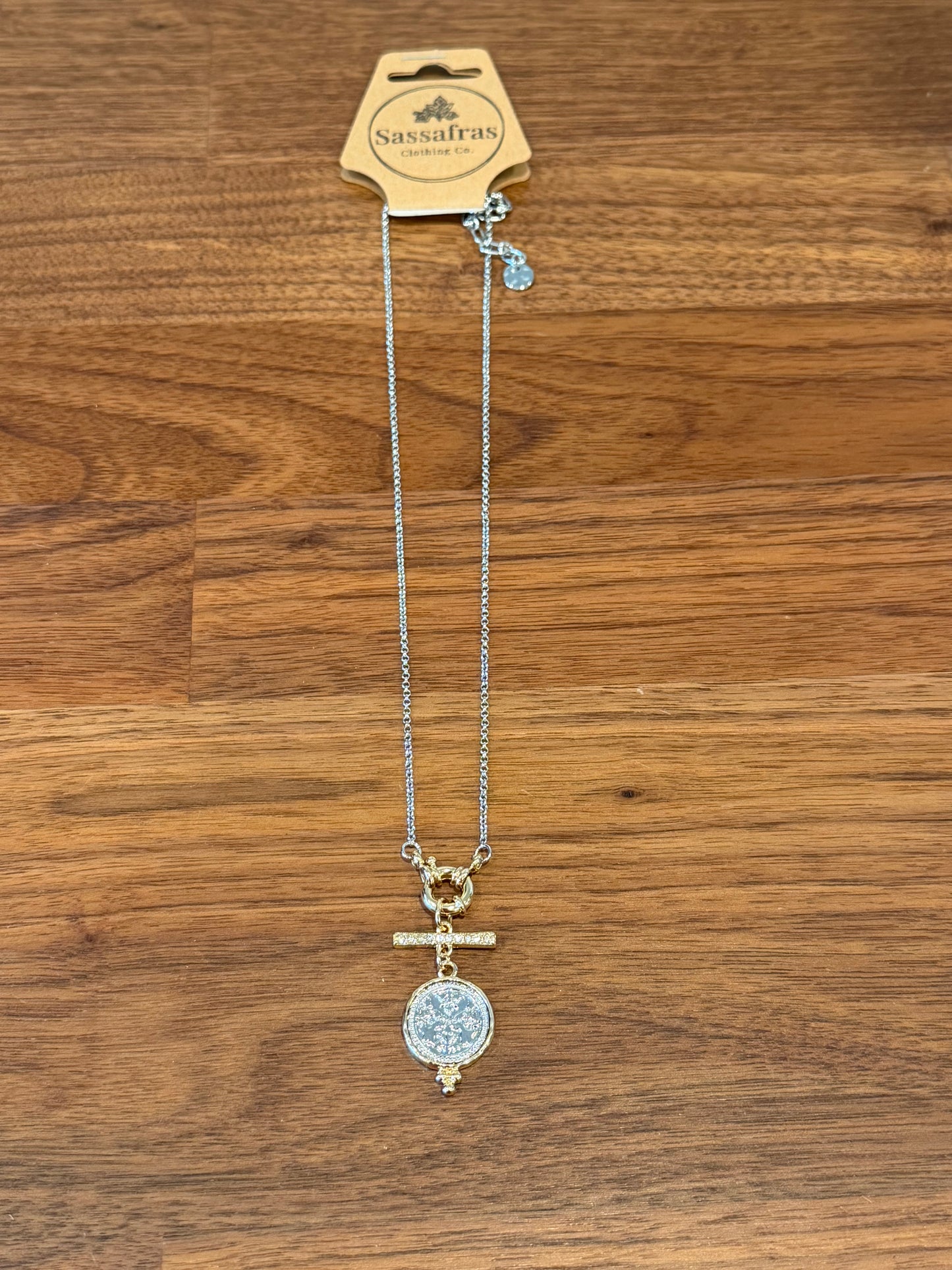 Two Tone Coin Necklace