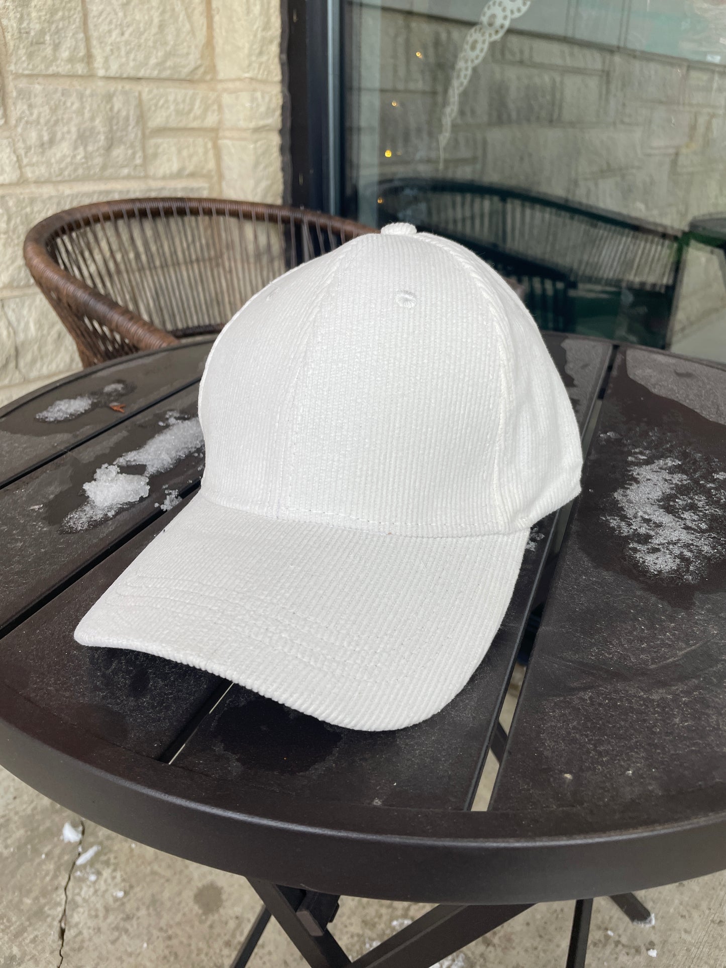 Ribbed Corduroy Baseball Hat Joia Accessories