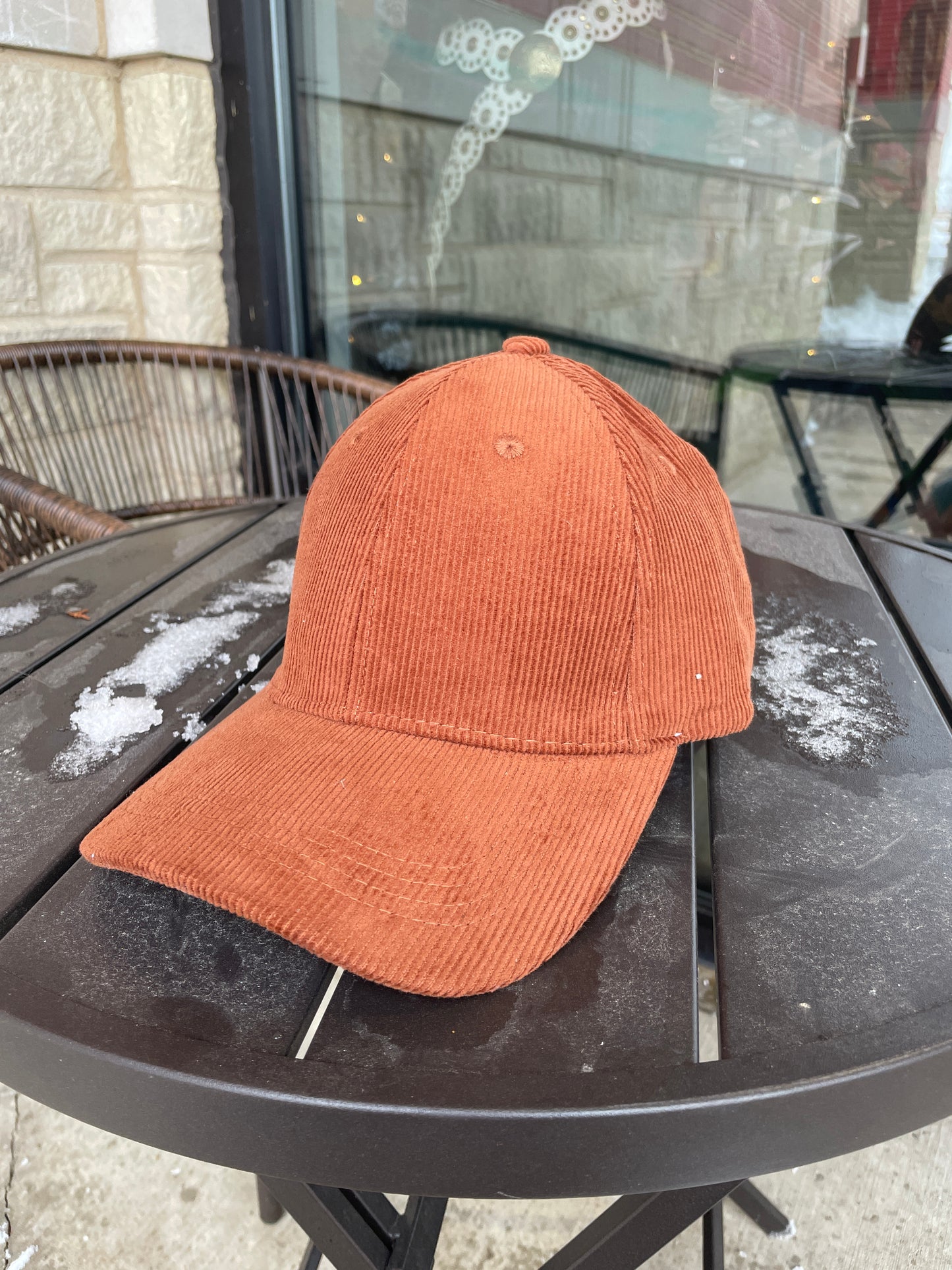 Ribbed Corduroy Baseball Hat Joia Accessories