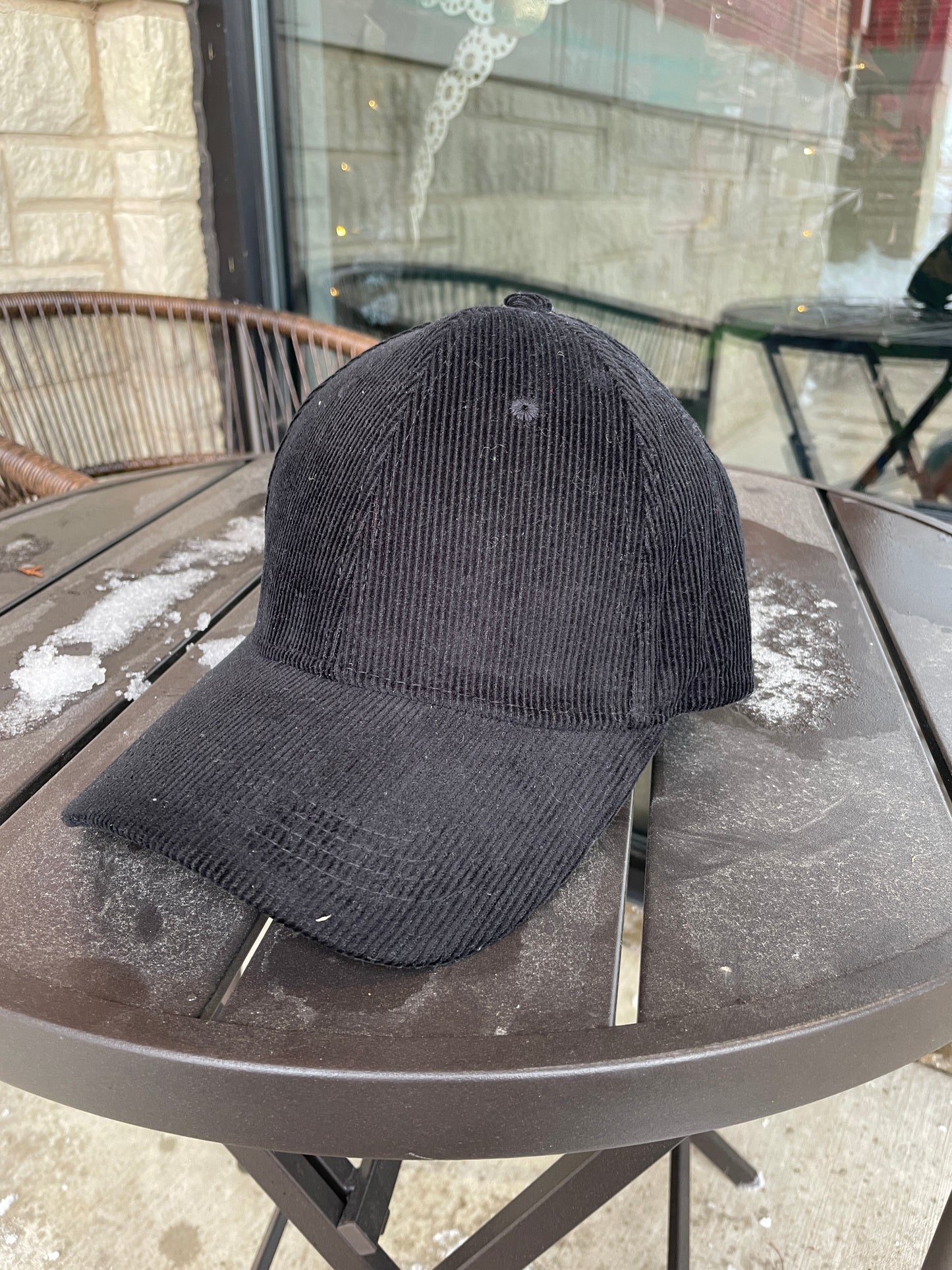 Ribbed Corduroy Baseball Hat Joia Accessories