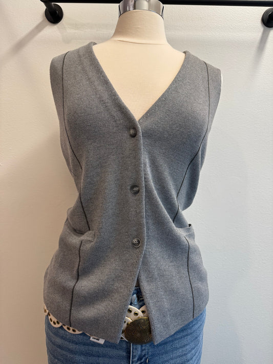 Button Down Front Sweater Vest