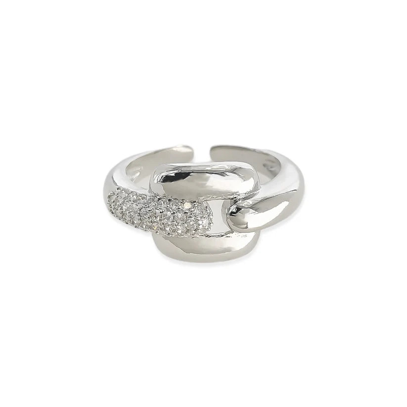 Cubic Zirconia Belt Style Ring