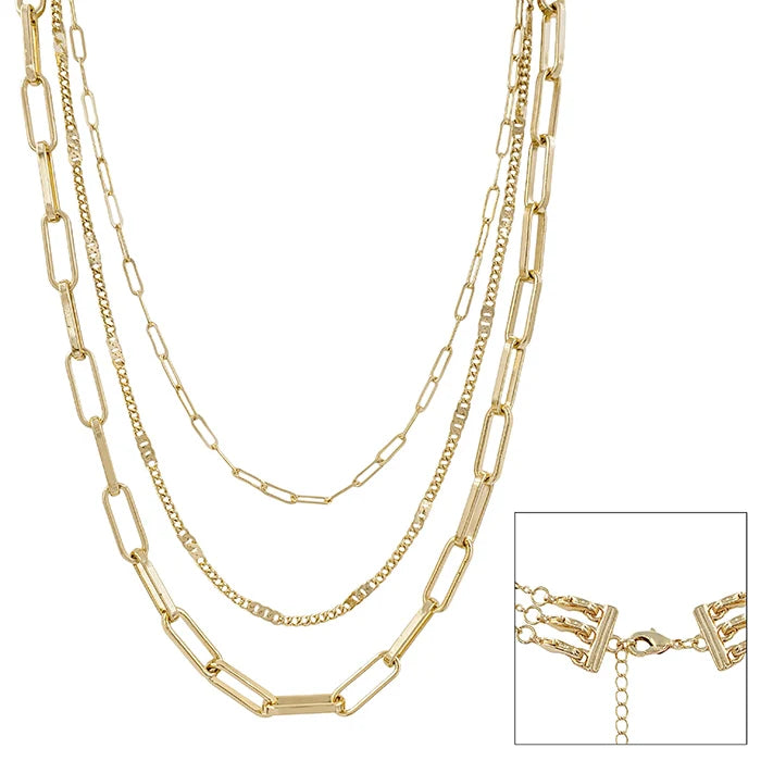 Three Layered 16"-20" Multi-Function Necklace WHAT'S HOT