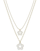 Double Layer Enamel Flower Necklace WHAT'S HOT
