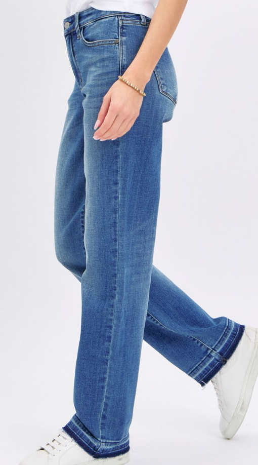 Mid-Rise Dark Wash Dad Jean Judy Blue