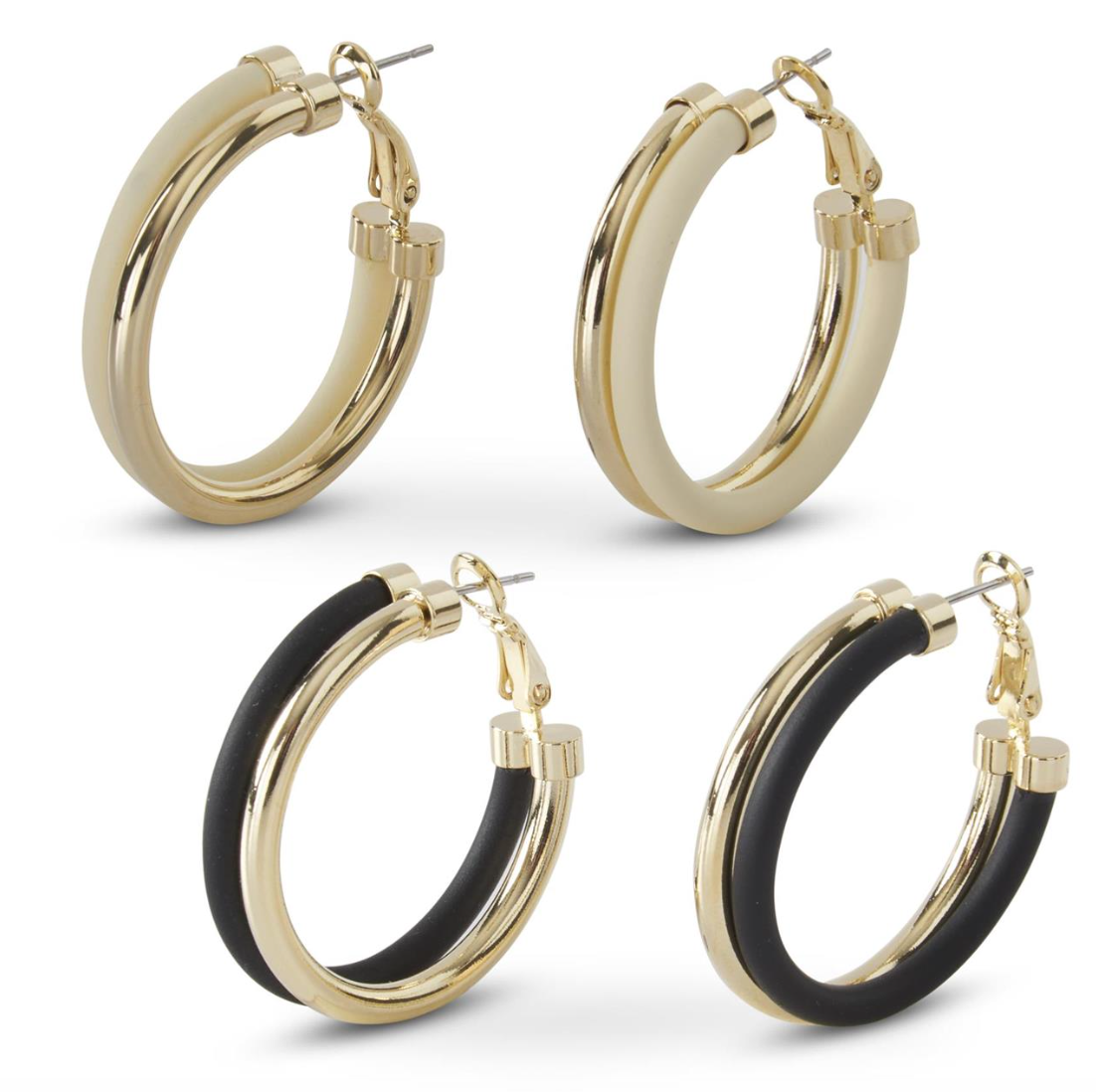 Lined Hoop Earrings K&K Interiors