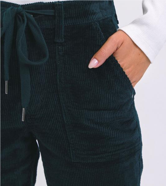 High-Waist Corduroy Cuffed Joggers Judy Blue