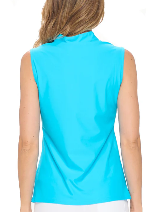 Elaine Sleeveless Front Zip Top