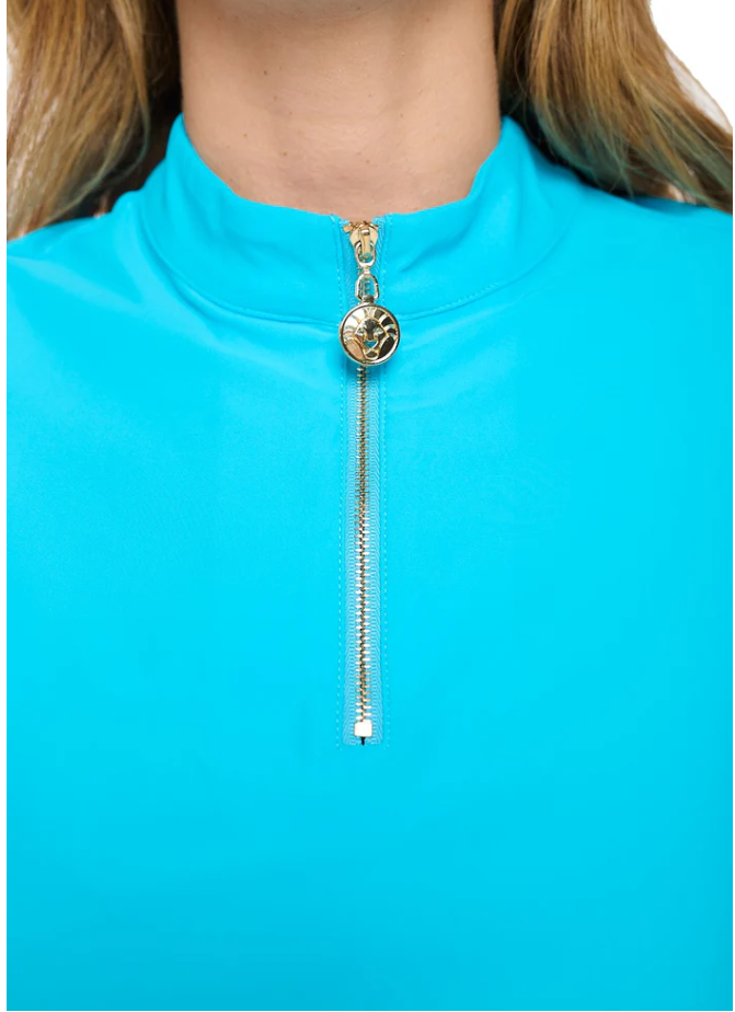 Elaine Sleeveless Front Zip Top